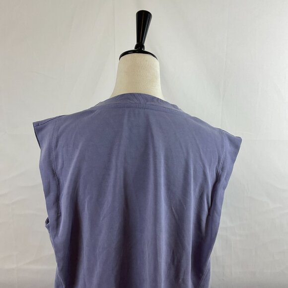 Athleta Seasoft Tank Sweatshirt XL Dusk Purple Drop Sleeve - Picture 7 of 10